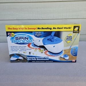 Hurricane Spin Broom BulbHead Lightweight Cordless Brush Cleaning Floor Wood